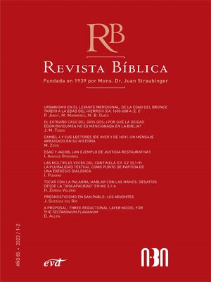 cover image of Revista Bíblica 2023/1-2--Año 85